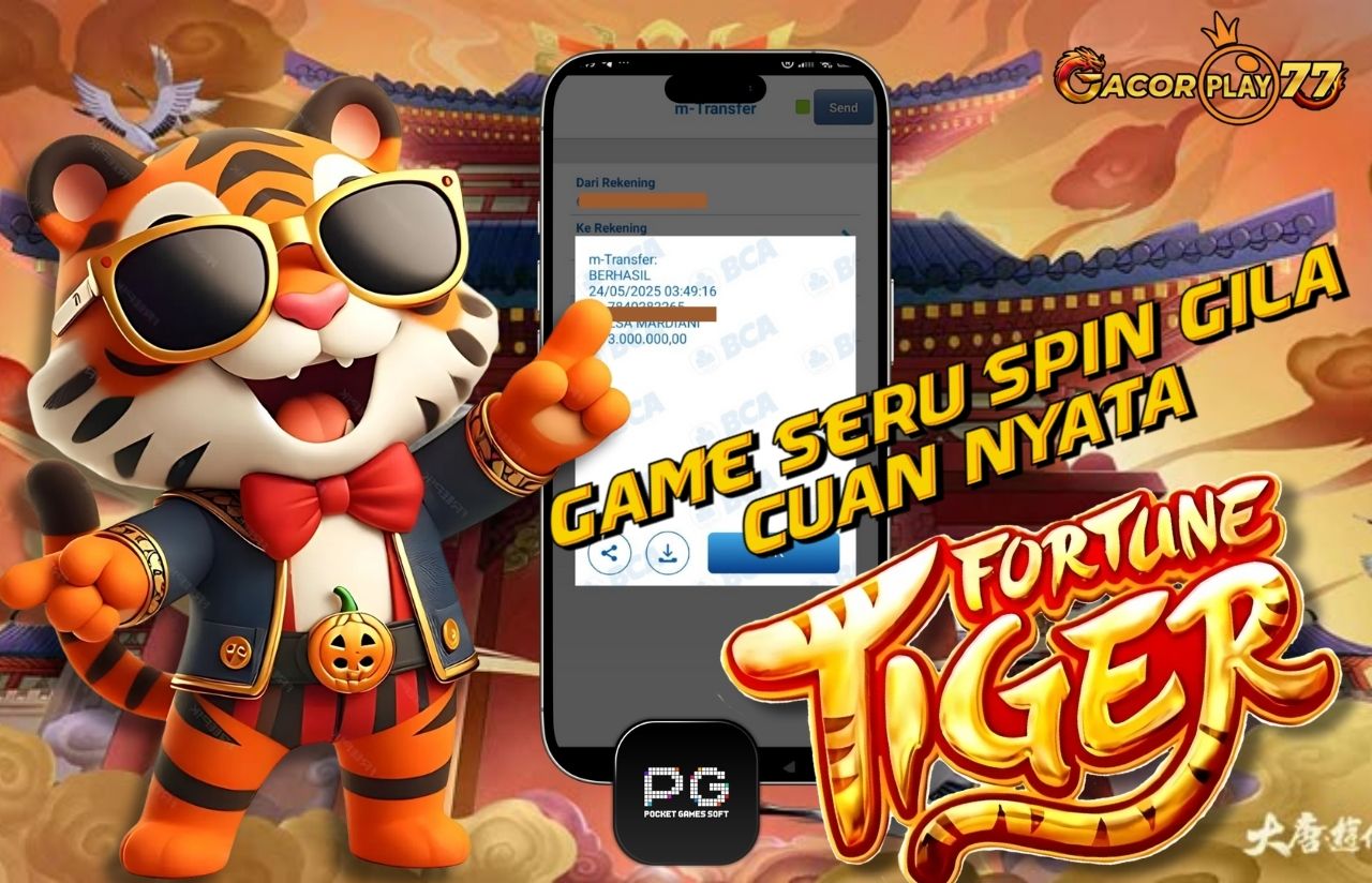 Selamat kepada user id : ko***n Wede Rp 3.000.000 di Game FORTUNE  TIGER 2 PG SOFT Cair Gk Sampe 1 Menit! Menang Mudah di Gacorplay77	